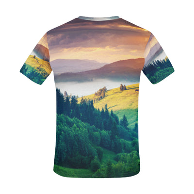 Fantastic morning mountain landscape All Over Print T-Shirt for Men